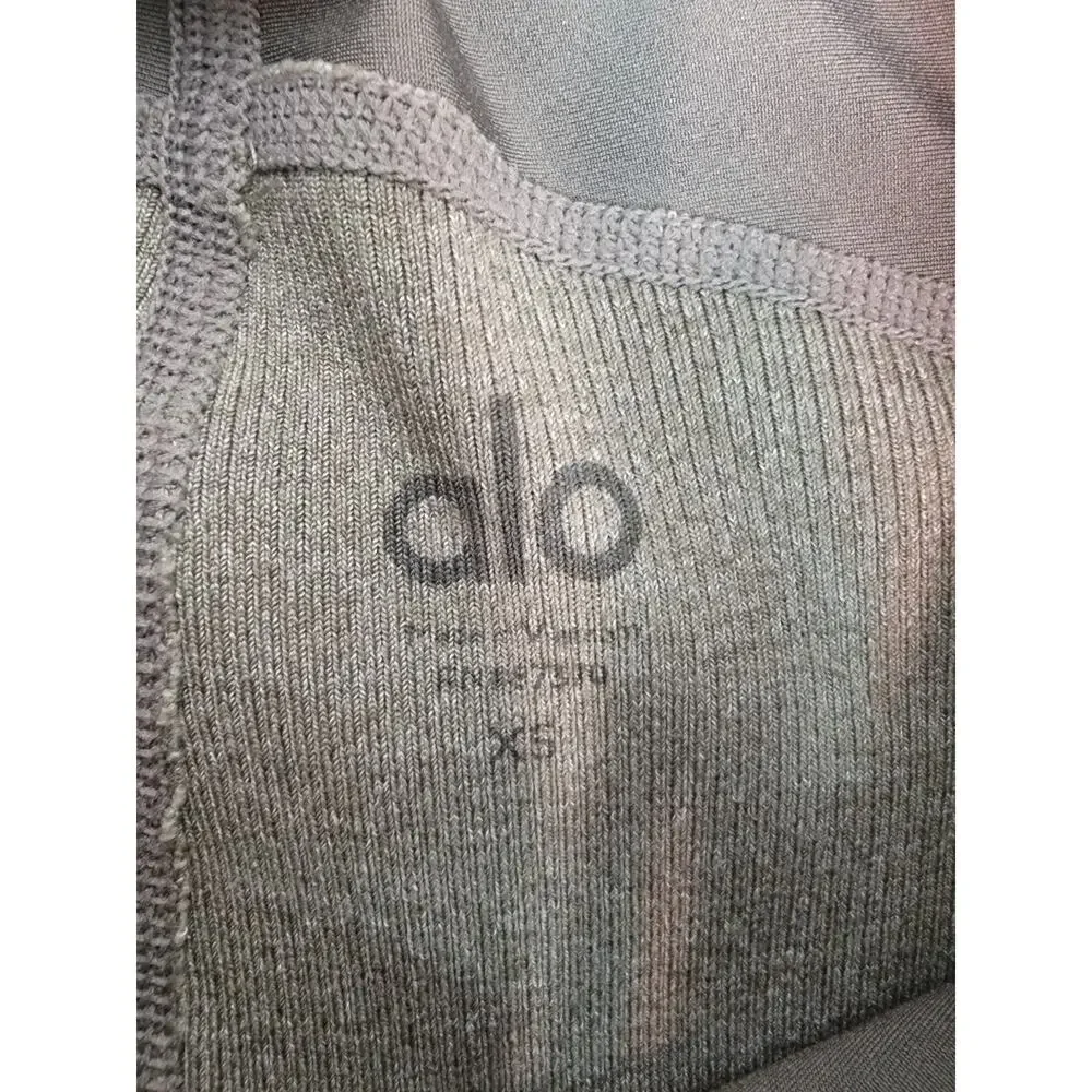 Alo Yoga Olive Branch Green Athletic Athleisure Sporty Level Up Leggings SZ XS